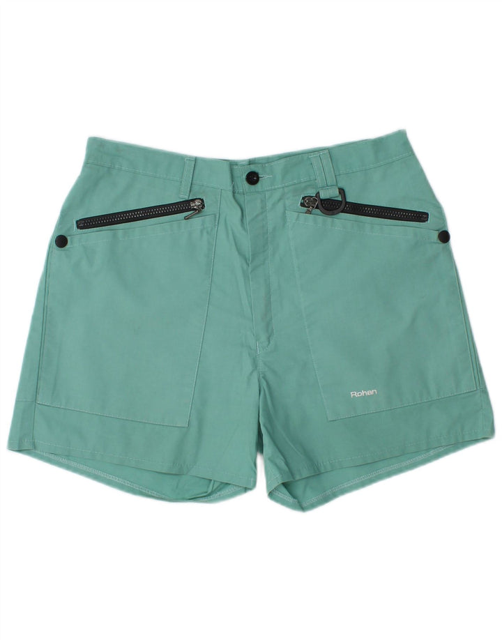 ROHAN Womens Cargo Shorts W32 Large Turquoise Polyester