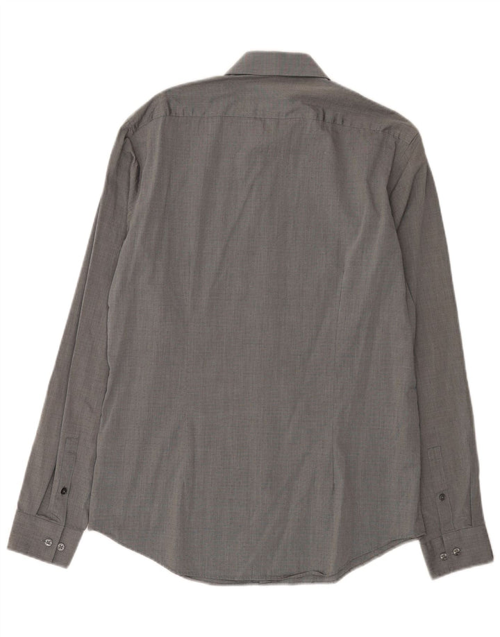 Ανδρικό πουκάμισο Calvin Klein, Μέγεθος 39 15 1/2 Βαμβάκι με μεσαίο γκρι στίγματα