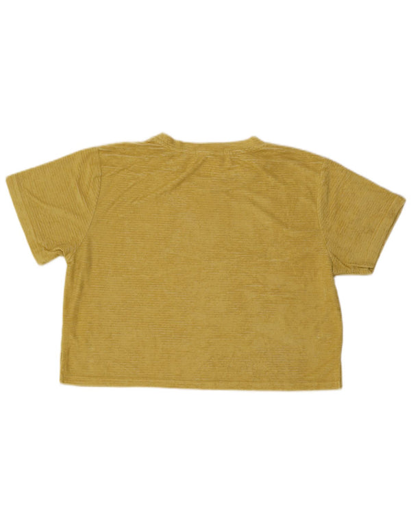 Rip Curl Γυναικείο T-Shirt βελούδινο Crop Top UK 18 XL Yellow