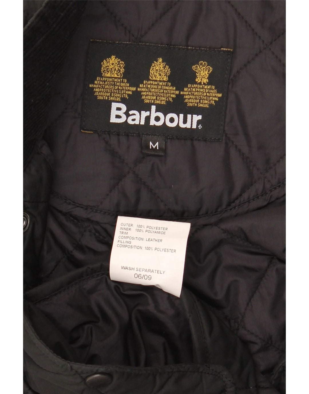 Ανδρικό καπιτονέ μπουφάν Barbour UK 38 Medium Black Polyester