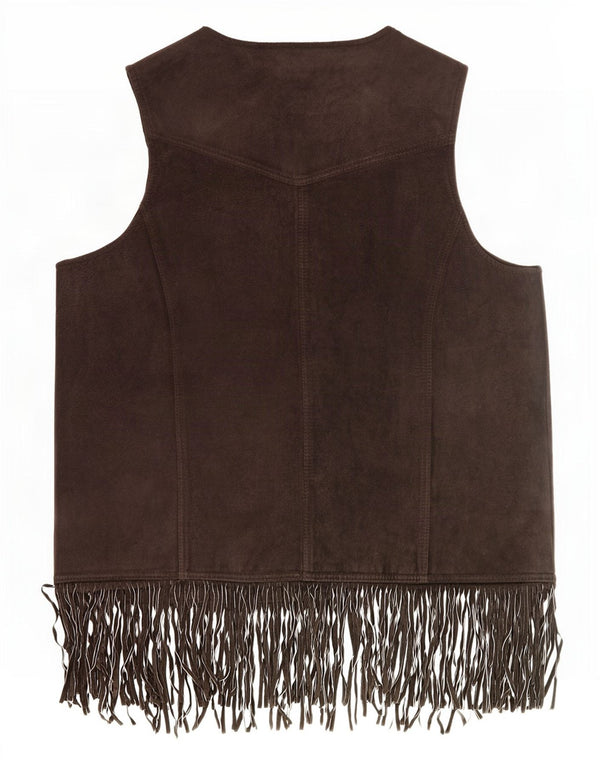 Ulla Popken Γυναικείο Suede Gilet UK 18 XL Brown