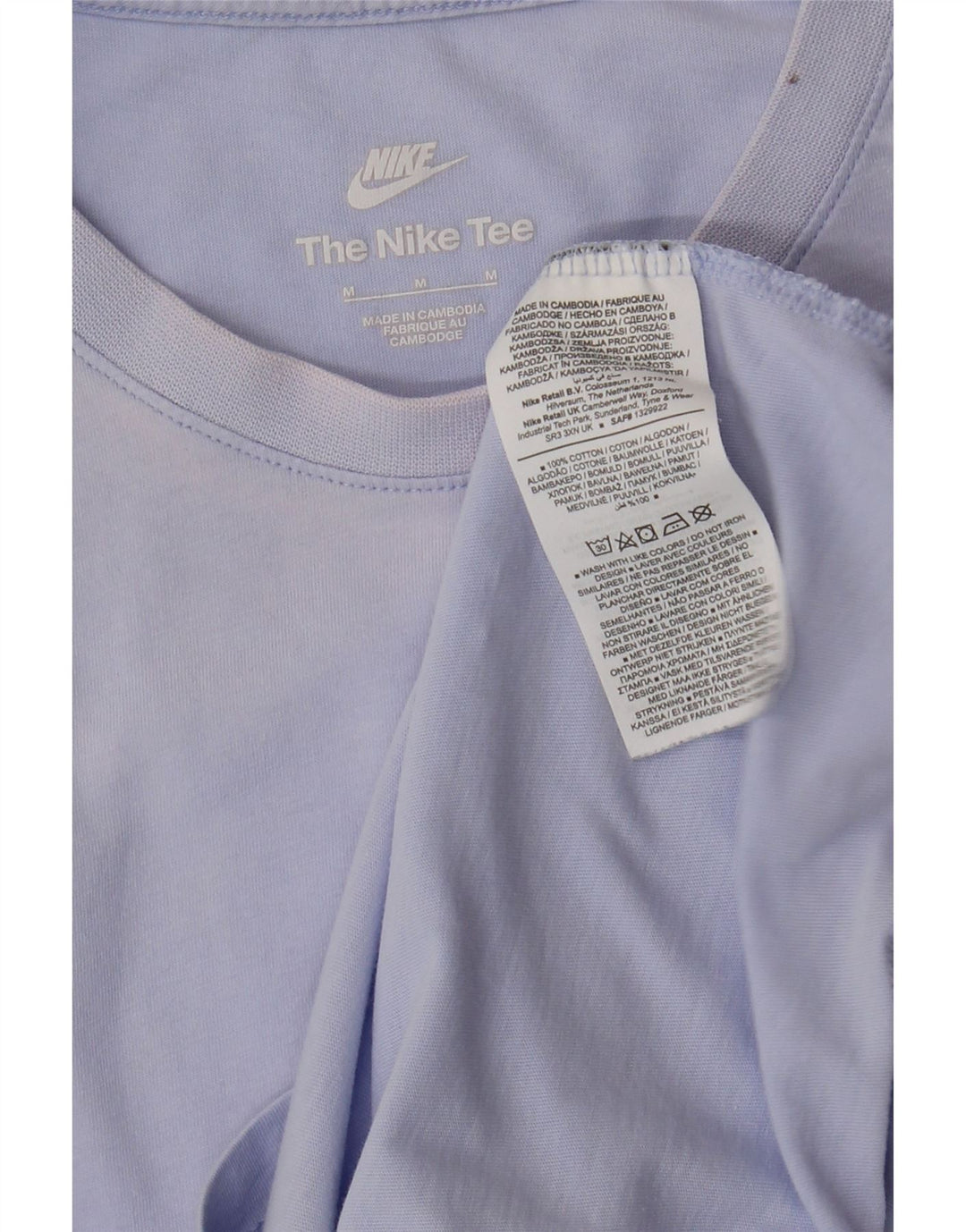 Ανδρικό T-Shirt NIKE Μπλουζάκι από μεσαίο μπλε βαμβακερό