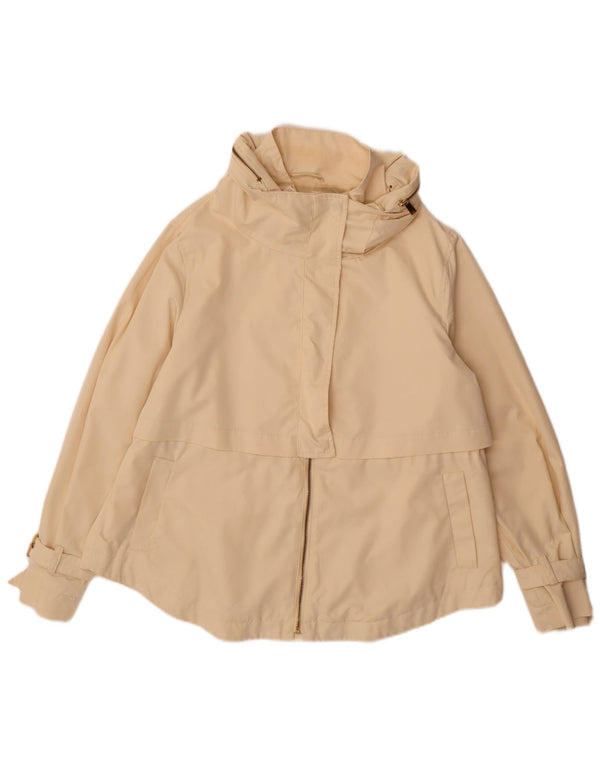 Zara Γυναικείο Bomber Jacket UK 14 Large Beige Polyester