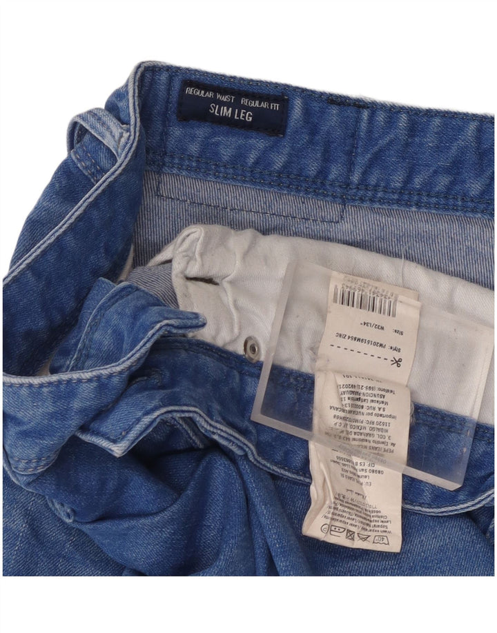 PEPE Jeans Ανδρικό Regular Fit Slim Jeans W32 L34 Μπλε βαμβακερό
