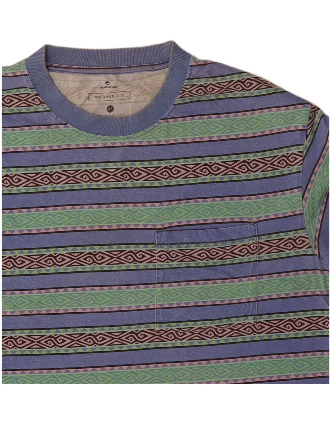 RIP CURL Ανδρικό μπλουζάκι Relaxed Fit Top XS Πολύχρωμο γεωμετρικό βαμβάκι