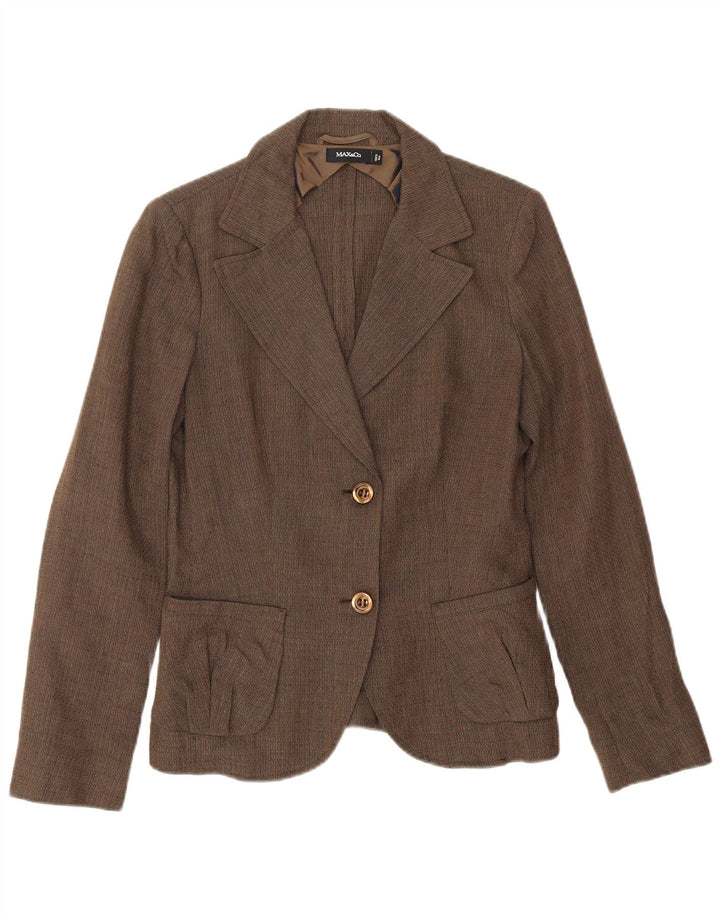 Max & Co. Γυναικείο Μπουφάν Blazer με 2 κουμπιά UK 14 Medium Brown Λινό