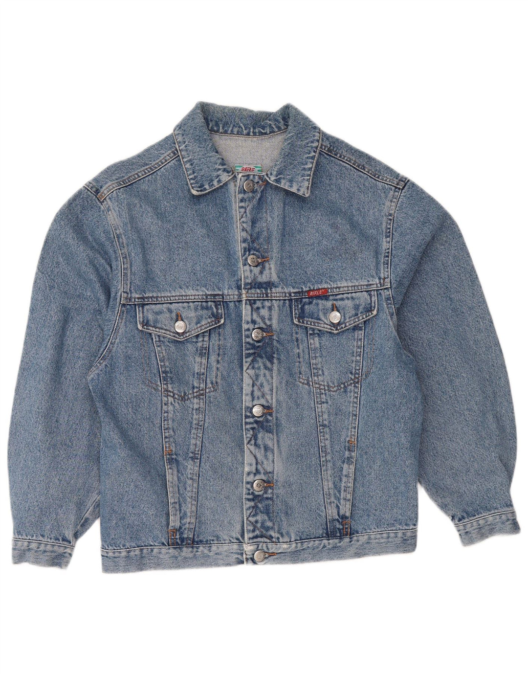 RIFLE Boys Denim Jacket 15-16 Years Blue Cotton