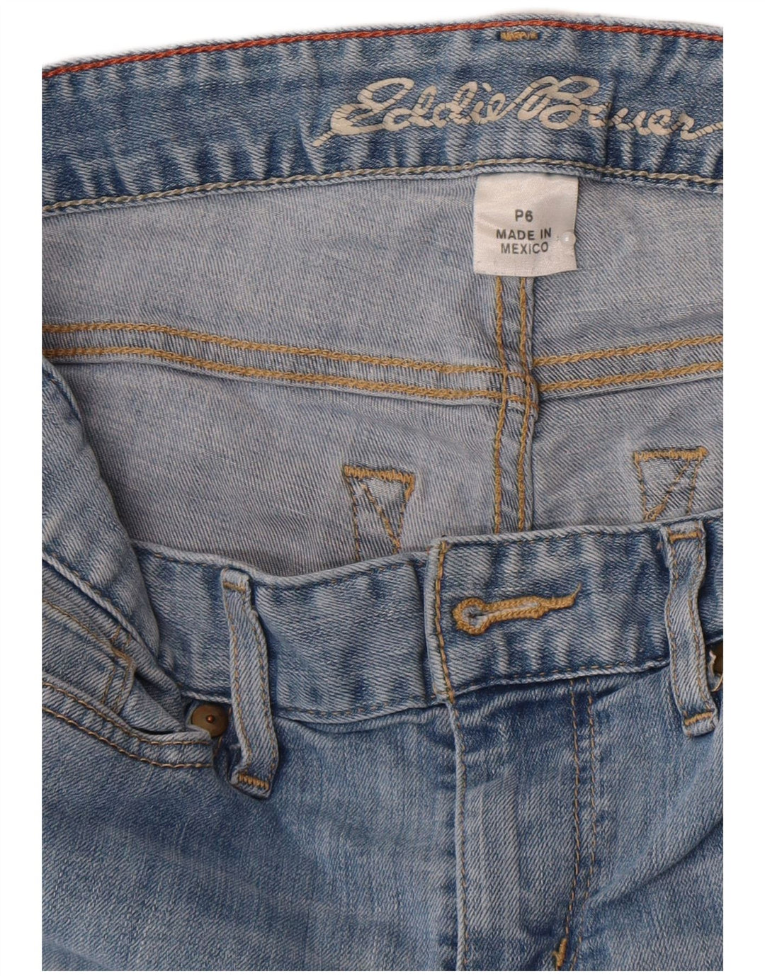 Eddie Bauer Γυναικείο καμπυλωτό ίσιο τζιν US 6 Medium W28 L29 Μπλε βαμβακερό
