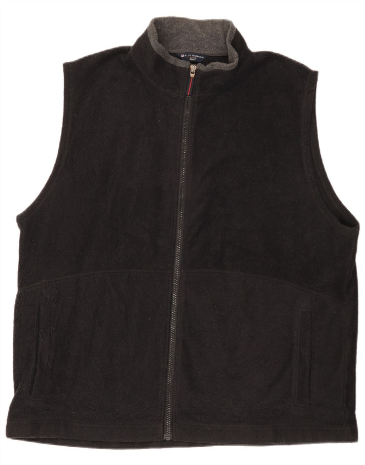 Marks & Spencer Ανδρικό Fleece Jacket UK 44 2XL Μαύρο Πολυεστέρας
