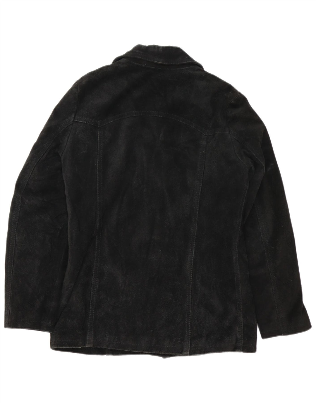 VINTAGE Γυναικείο Suede Jacket UK 12 Medium Black