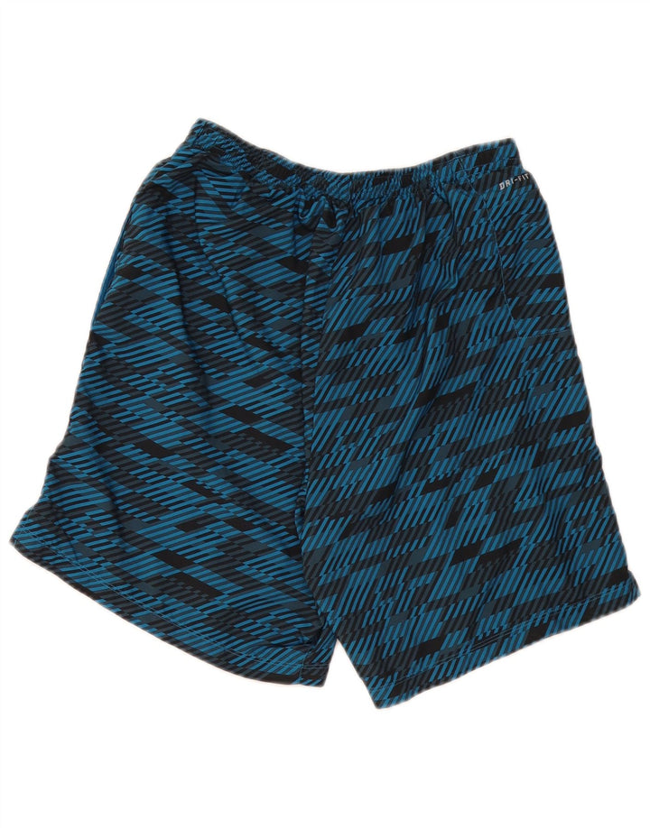 Ανδρικό αθλητικό σορτς Nike Dri Fit με μεσαίο μπλε γεωμετρικό πολυεστέρα