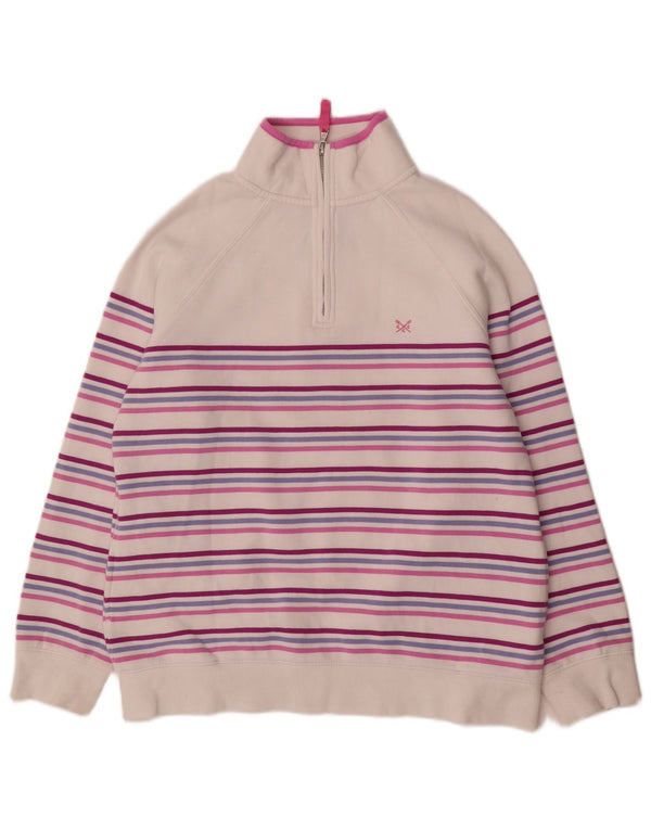 Crew Clothing Γυναικεία φούτερ με φερμουάρ Jumper UK 12 Medium White Ride