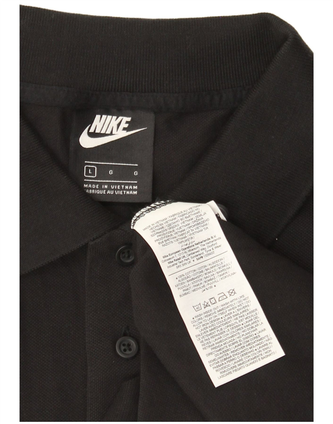 Ανδρικό μπλουζάκι πόλο Nike μεγάλο μαύρο βαμβακερό