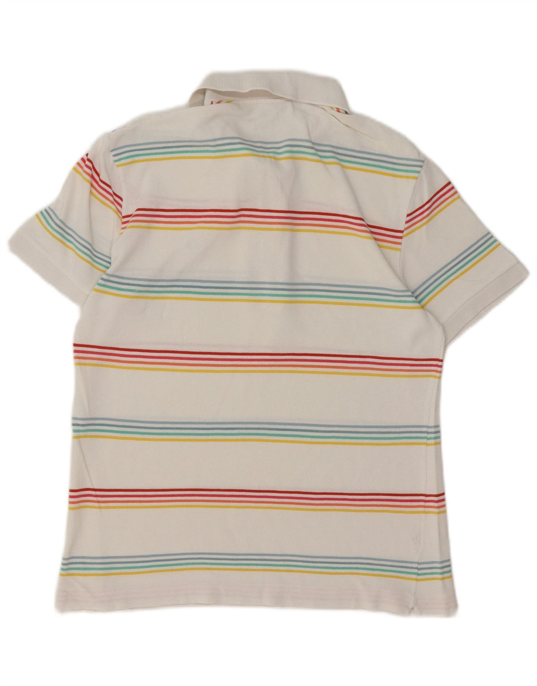 Ανδρικό μπλουζάκι πόλο LACOSTE, Μέγεθος 4, Βαμβακερό μεσαίο λευκό ριγέ