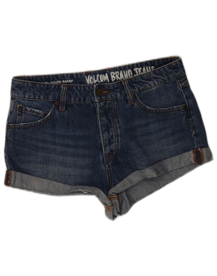 Γυναικείο τζιν σορτς Volcom W28 μεσαίο μπλε βαμβακερό