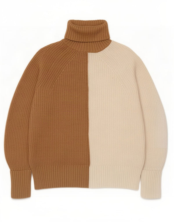 Marks & Spencer Γυναικείο πουλόβερ με ρολό λαιμόκοψη UK 10 Small Beige