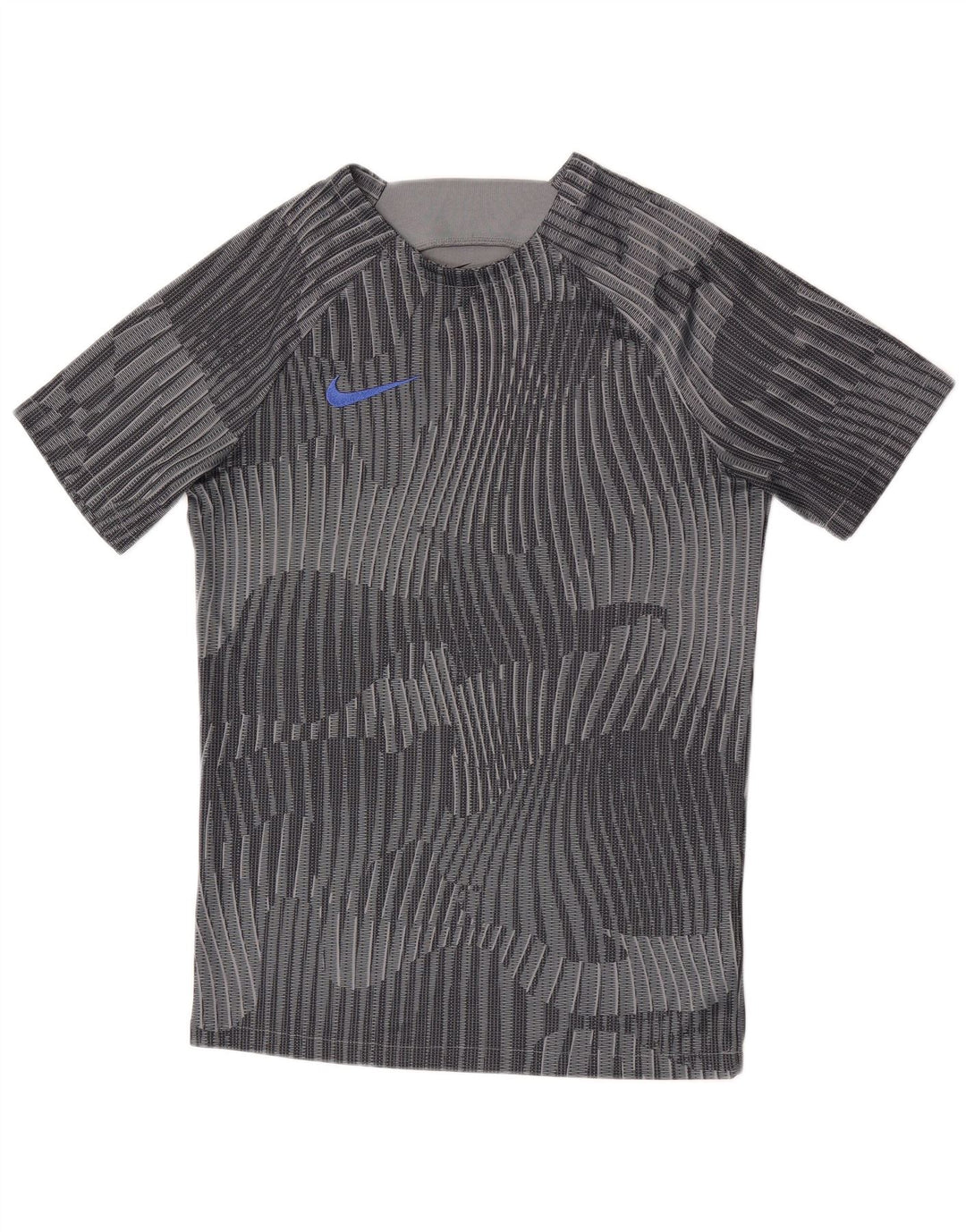 Ανδρικό γραφικό μπλουζάκι Nike Dri Fit, μικρό γκρι πολυεστέρα παραλλαγής