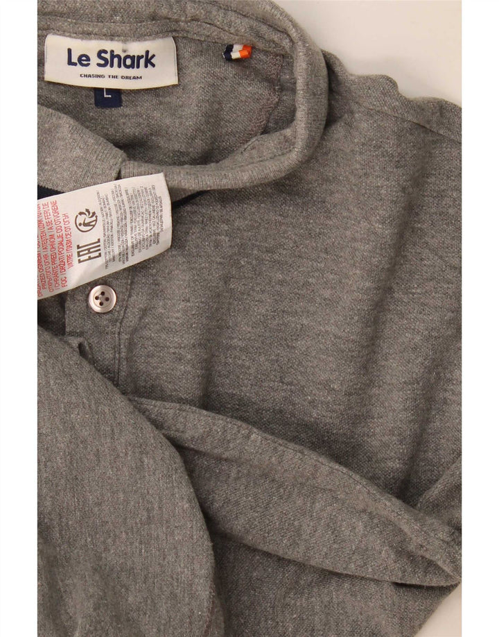 Ανδρικό πουκάμισο πόλο Le Shark μεγάλο γκρι βαμβακερό