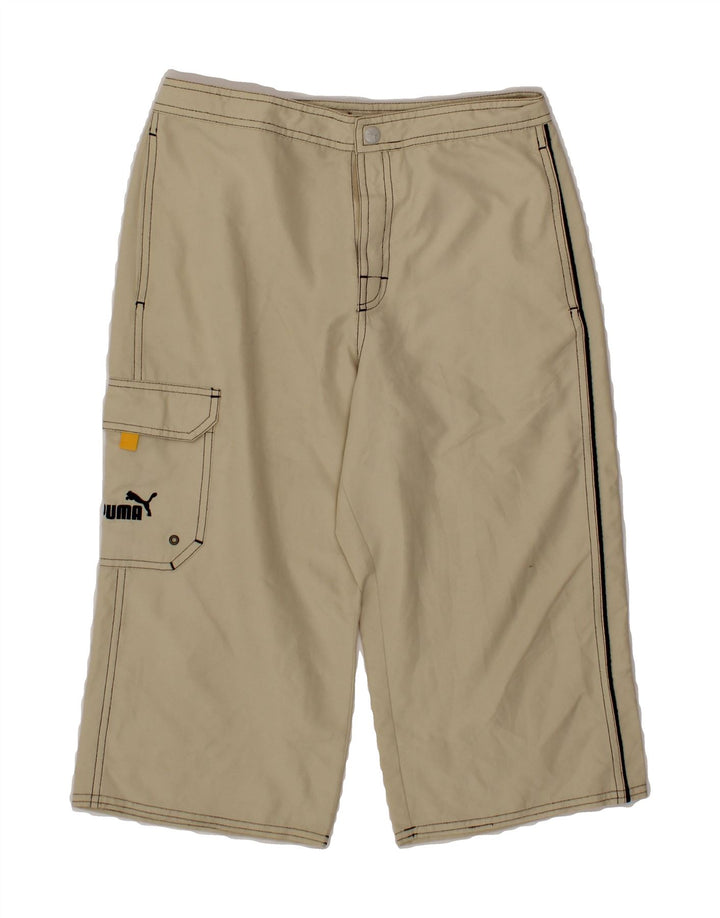 PUMA Boys Bermuda Shorts 11-12 Years Large W28  Beige Vintage Puma and Second-Hand Puma from Messina Hembry 