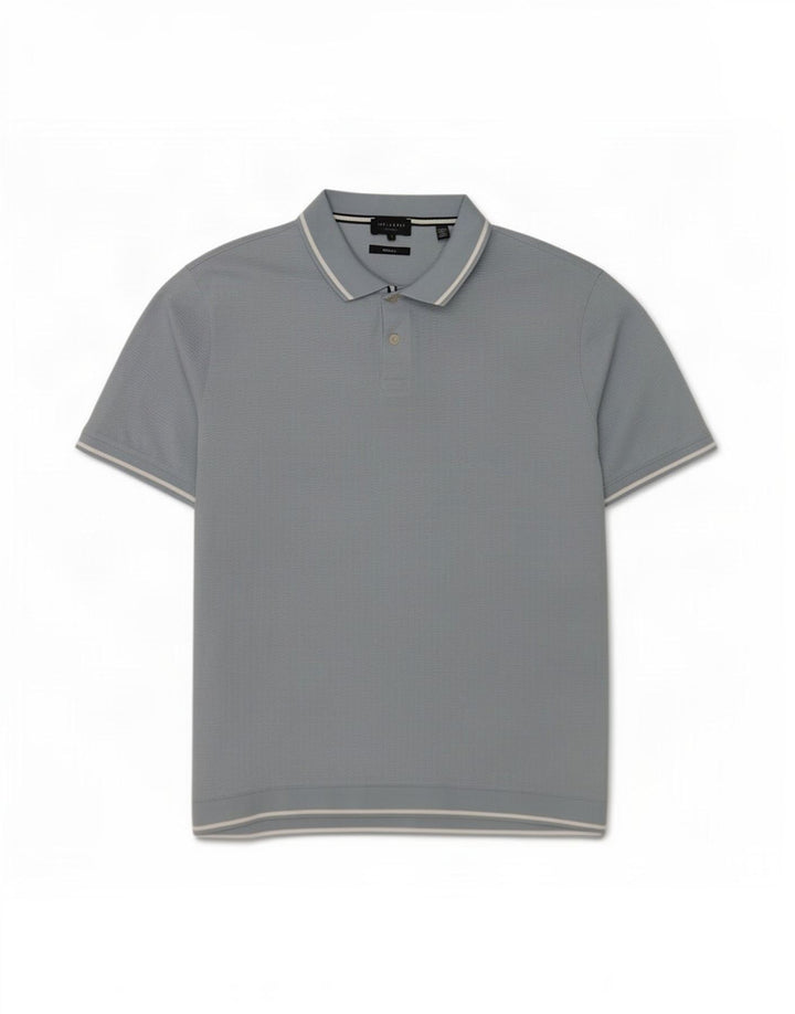 Ted Baker Ανδρικό μπλουζάκι πόλο κανονικό νούμερο 5 XL μπλε βαμβακερό