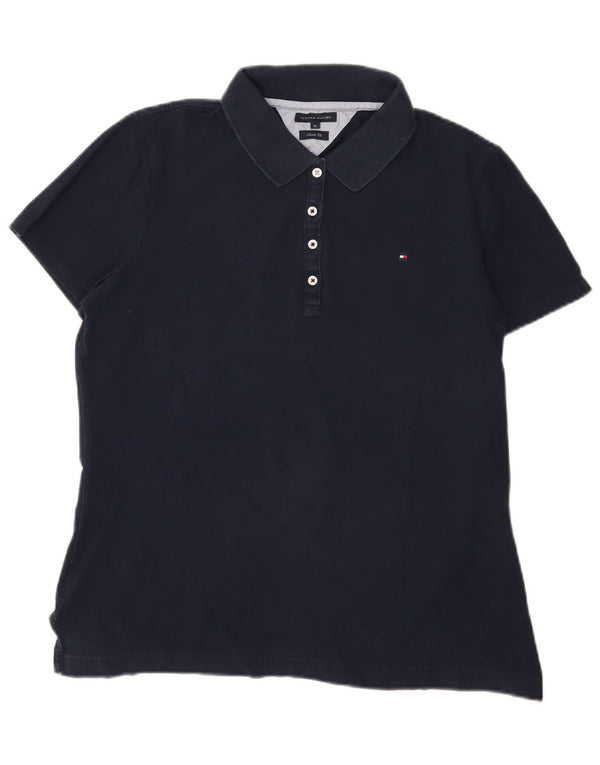 Tommy Hilfiger γυναικείο μπλουζάκι πόλο Classic Fit UK 18 XL Navy Blue Cotton
