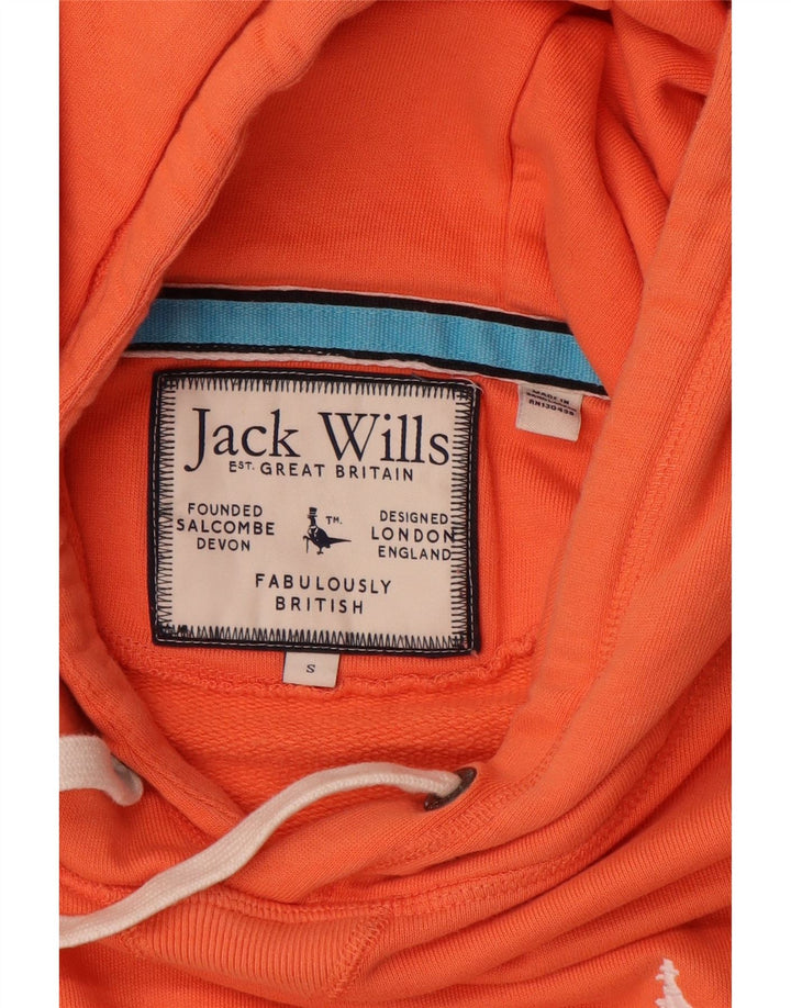 JACK WILLS Ανδρικό μπλουζάκι με κουκούλα, μικρό πορτοκαλί βαμβακερό