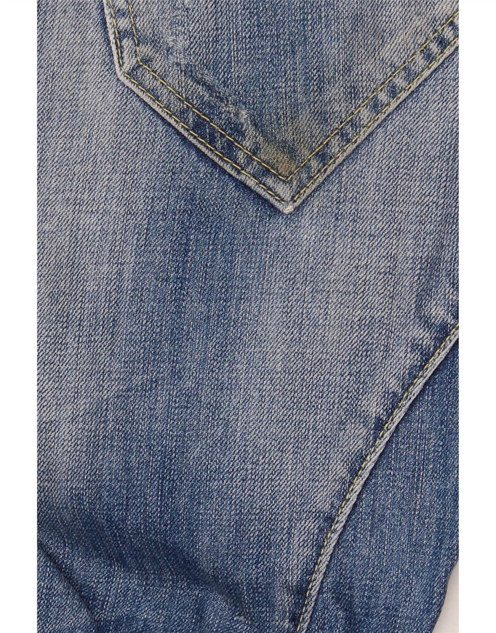 Jack & Jones Mens Cargo Distressed Cropped Jeans W30 L25 Blue