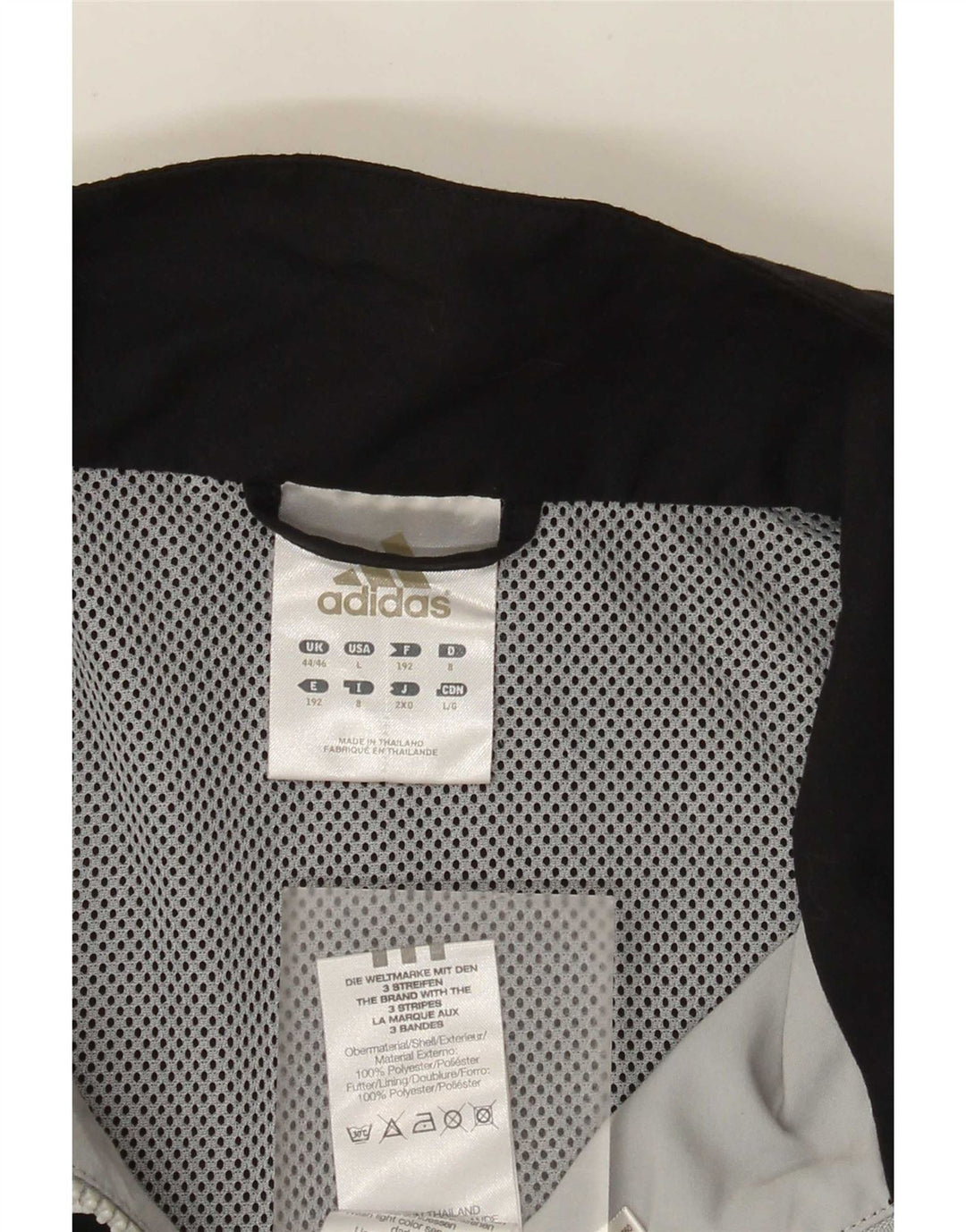 Adidas Ανδρικό μπουφάν βροχής UK 44/46 μεγάλο λευκό χρώμα πολυεστέρα