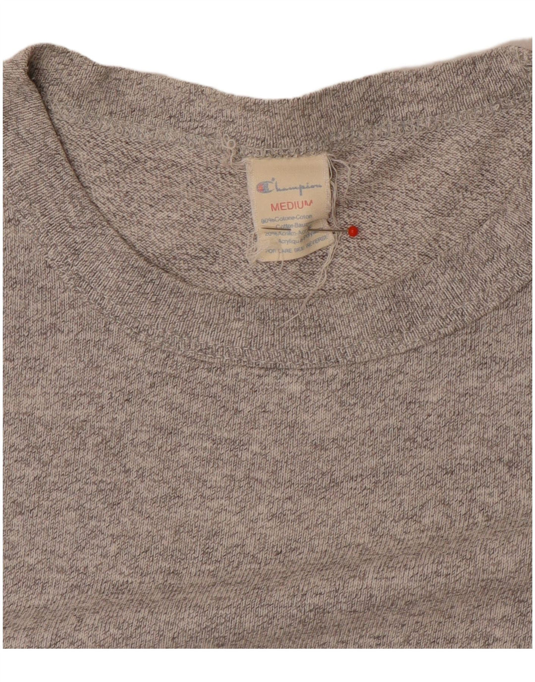 Champion Γυναικείο γραφικό T-Shirt Top UK 14 Medium Grey Cotton