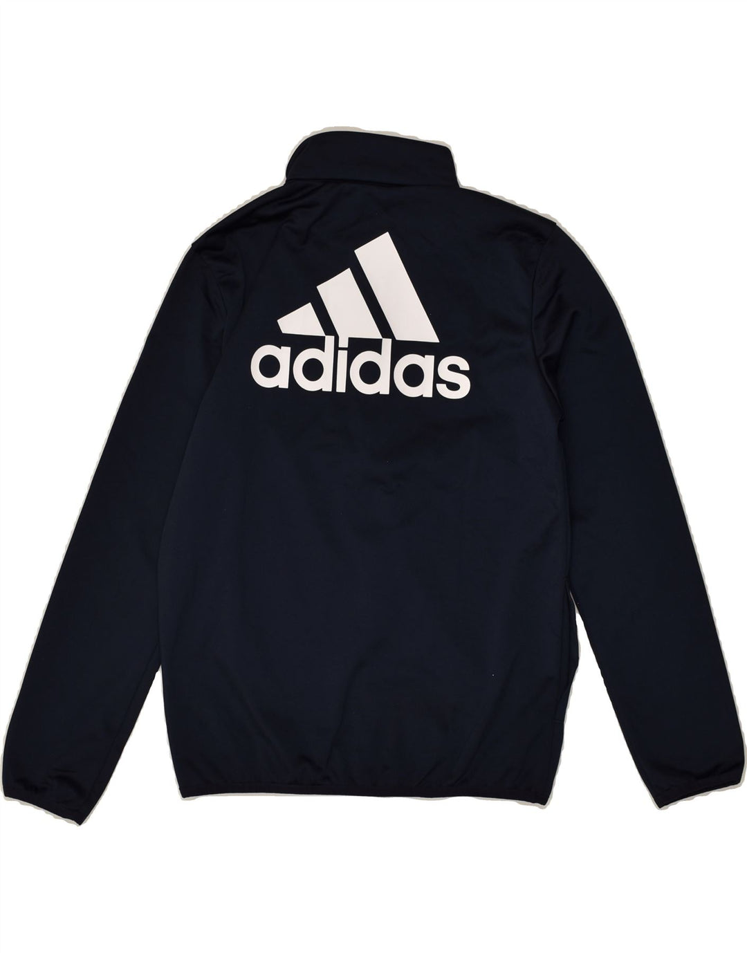 ADIDAS Boys Graphic Tracksuit Top Jacket 11-12 Years Navy Blue Polyester | Vintage Adidas | Thrift | Second-Hand Adidas | Used Clothing | Messina Hembry 