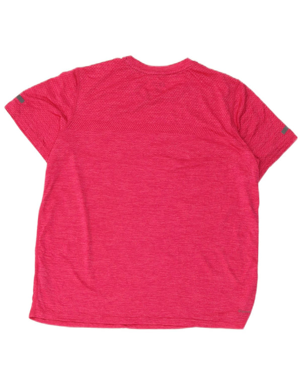 Russell Athletic Boys Dri-Power T-shirt Top 14-15 Years XL Pink Flecked