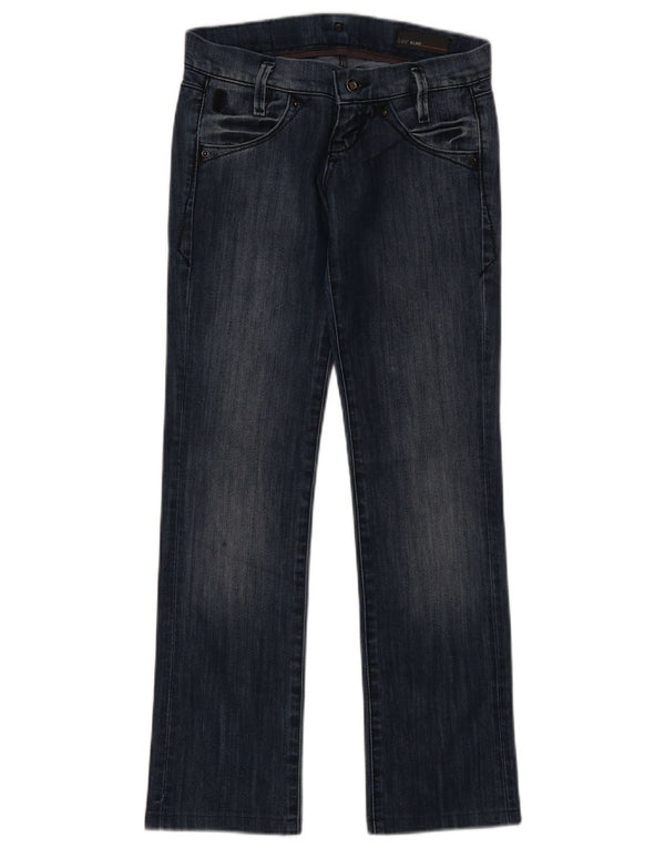 Lee Womens Lynn Straight Jeans W25 L28 Navy Blue Cotton