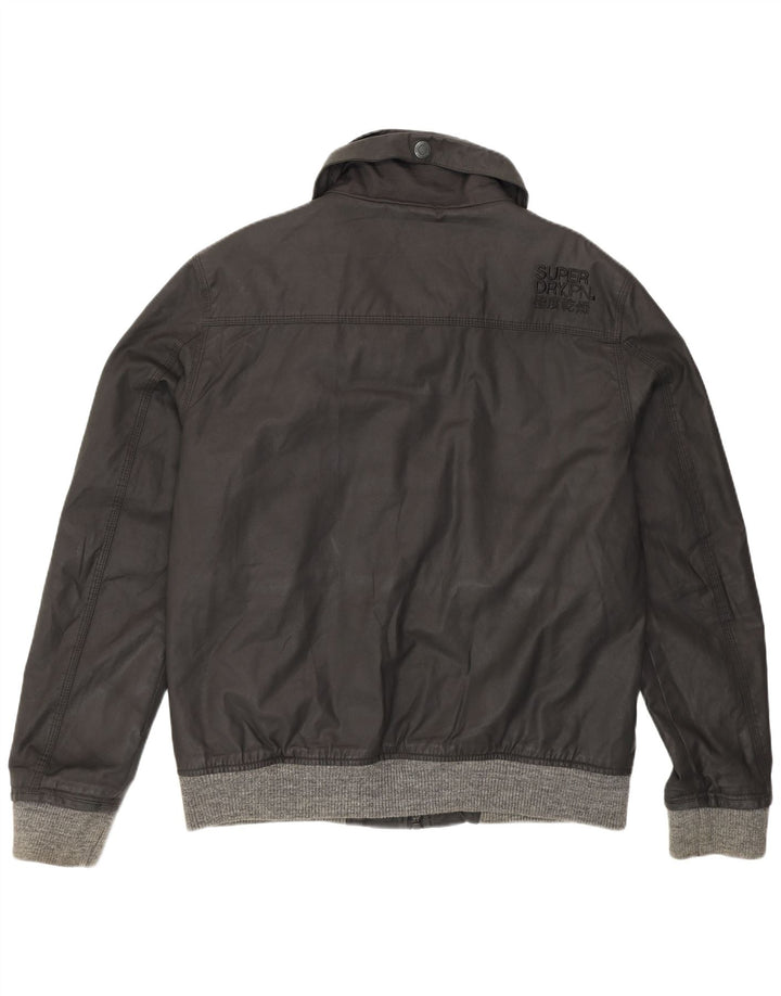 Superdry Ανδρικό κερωμένο βαμβακερό μπουφάν UK 44 2XL Μαύρο