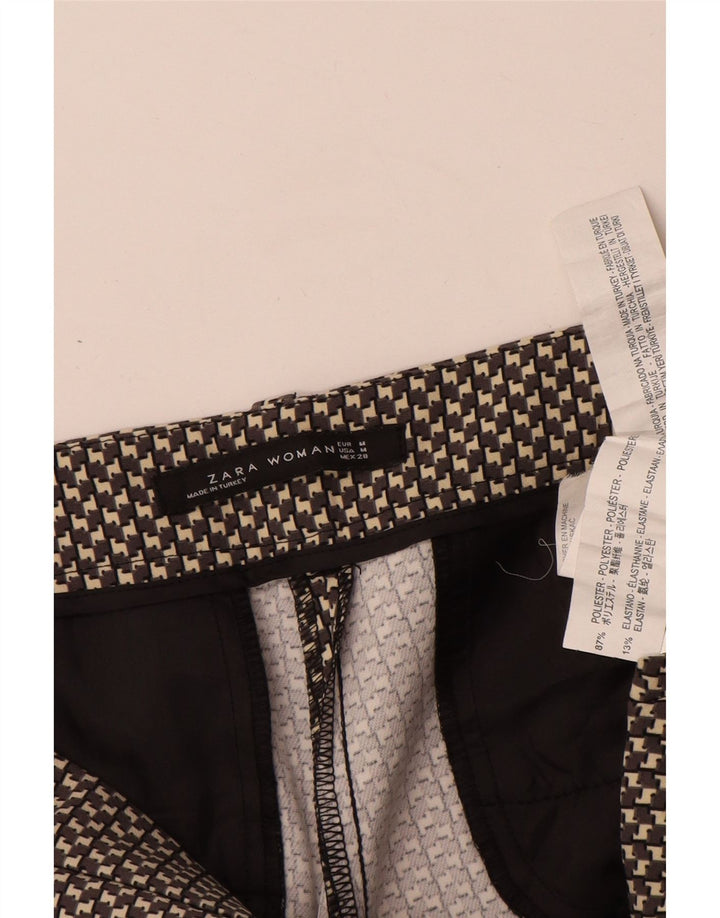 Zara Γυναικείο Slim Casual Παντελόνι Μεσαίο W28 L29 Γκρι γεωμετρικό πολυεστέρα