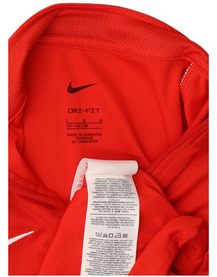 Μπουφάν Nike Boys Dri Fit αθλητική φόρμα 12-13 ετών Μεγάλο κόκκινο πολυεστέρα
