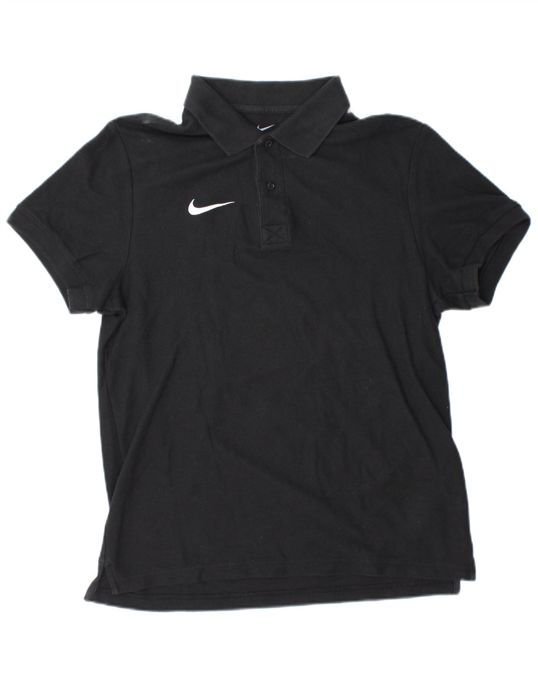Ανδρικό πουκάμισο πόλο NIKE, μεσαίο μαύρο βαμβακερό