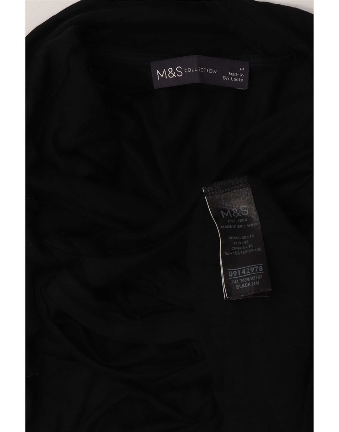 Γυναικεία μπλούζα Marks & Spencer Top UK 14 Large Navy Blue Viscose