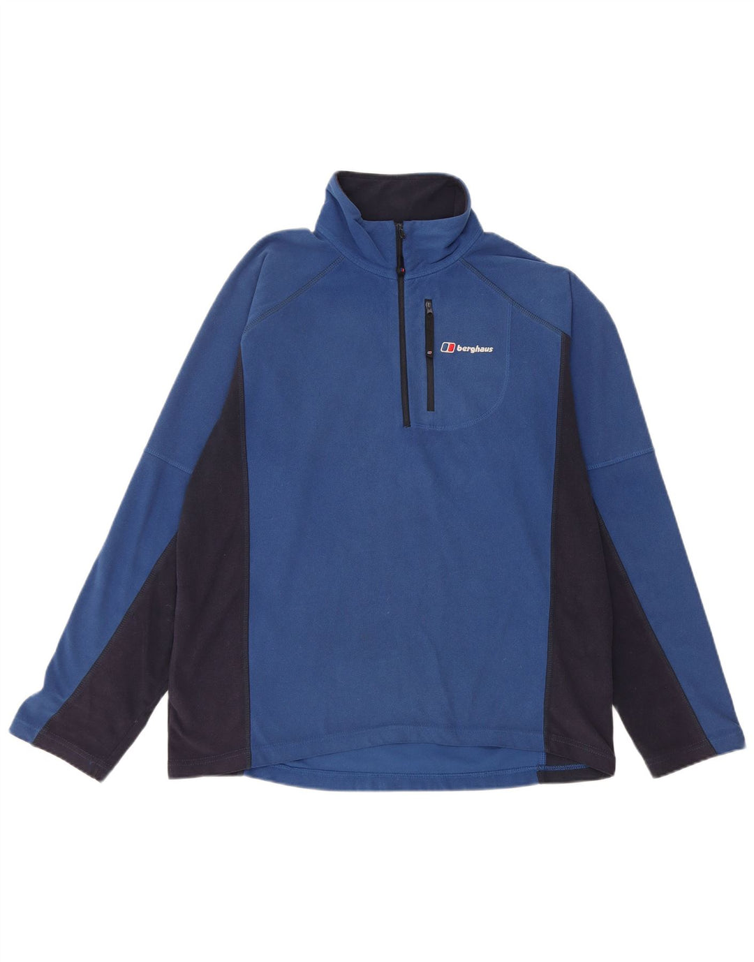 BERGHAUS Ανδρικό φερμουάρ με λαιμόκοψη φλις, μεσαίο μπλε πολυεστέρας