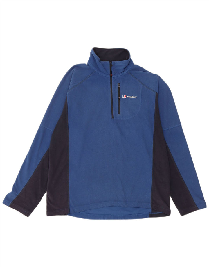 BERGHAUS Ανδρικό φερμουάρ με λαιμόκοψη φλις, μεσαίο μπλε πολυεστέρας