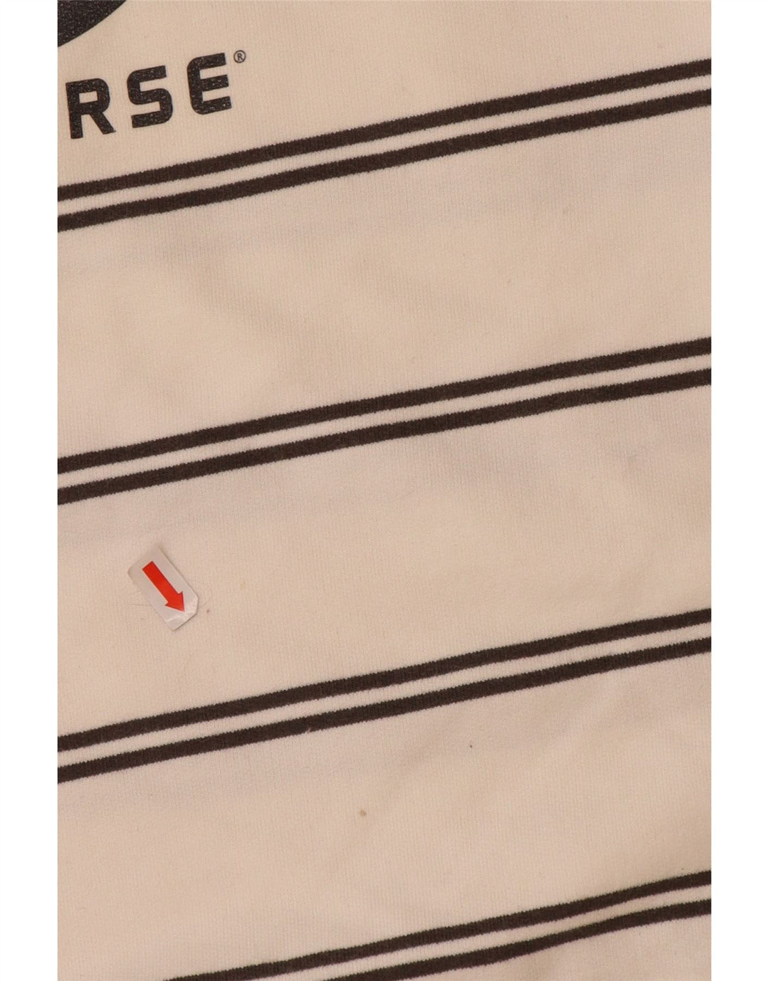 Ανδρικό γραφικό φούτερ CONVERSE Jumper από μεσαίο άσπρο βαμβακερό ριγέ