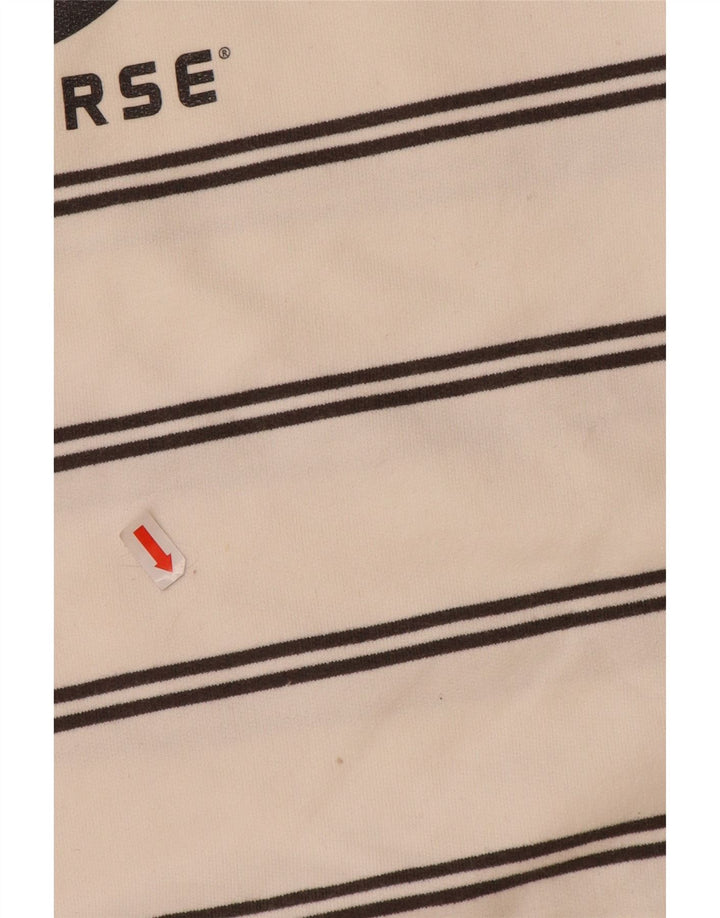 Ανδρικό γραφικό φούτερ CONVERSE Jumper από μεσαίο άσπρο βαμβακερό ριγέ