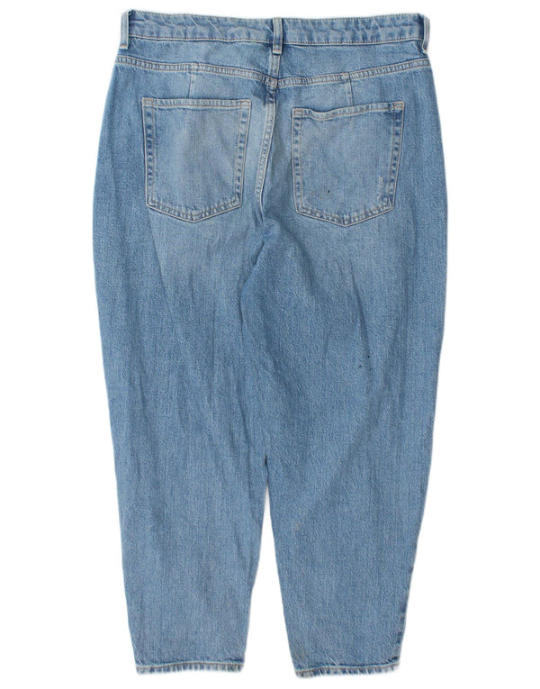 Marks & Spencer Γυναικεία Mom Cropped Jeans UK 14 Large W34 L25 Blue