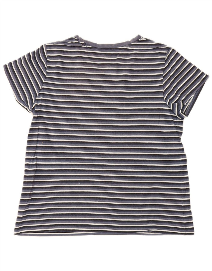 Γυναικείο T-Shirt Levi's Top UK 12 Medium Navy Blue ριγέ