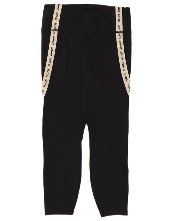 Γυναικεία γραφικά κολάν NIKE Dri Fit UK 12 Medium Black Colourblock