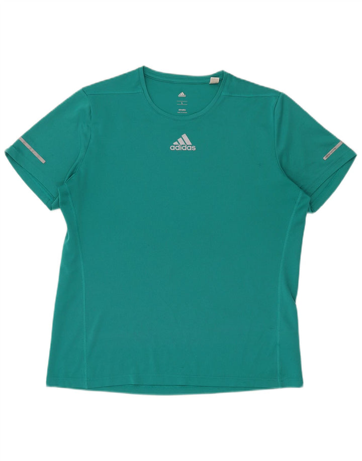 Ανδρικό T-Shirt Climalite Adidas Top Large Turquoise Polyester
