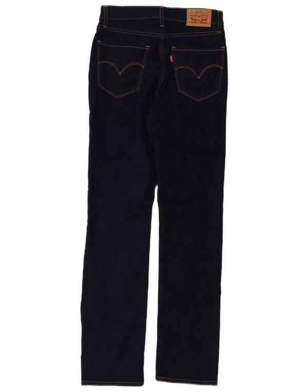 Levi's γυναικείο 724 ψηλό ίσιο τζιν W27 L30 Navy Blue Cotton