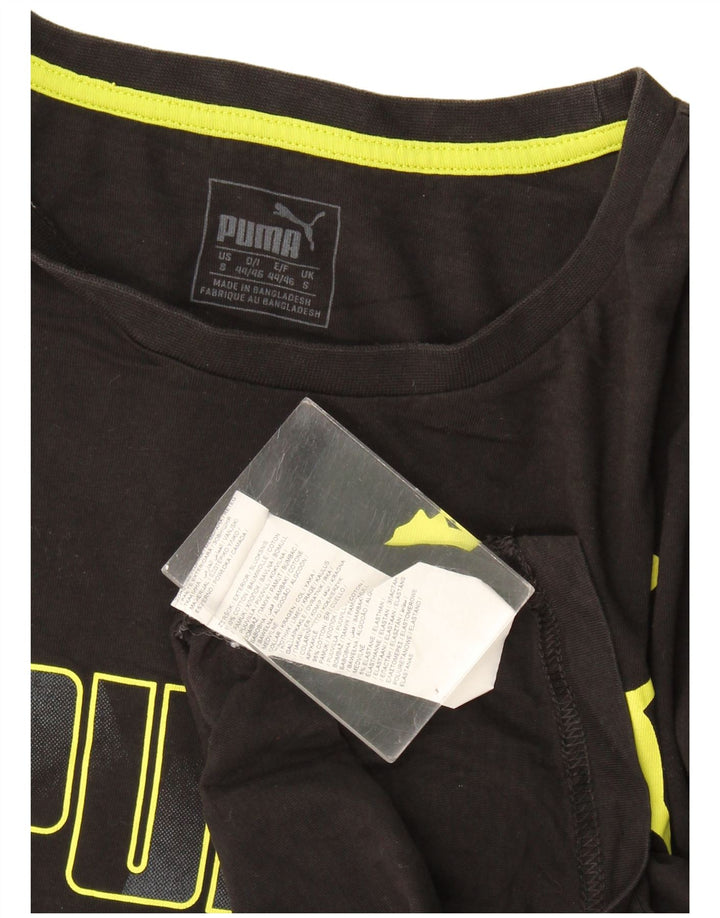 Ανδρικό γραφικό μπλουζάκι Puma, μικρό μαύρο βαμβακερό