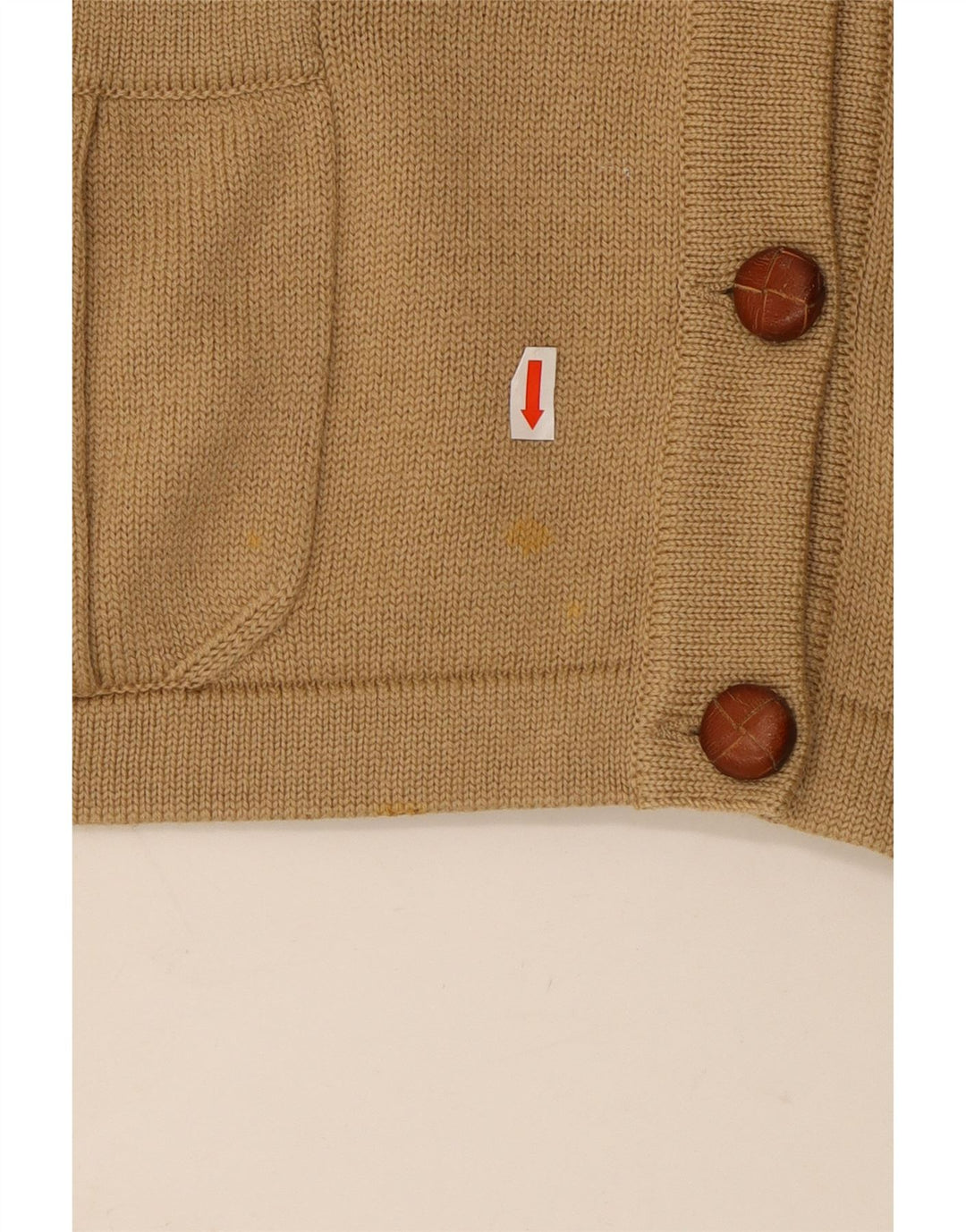 LUISA SPAGNOLI Γυναικείο πουλόβερ ζακέτα UK 14 Μεγάλο μπεζ μαλλί