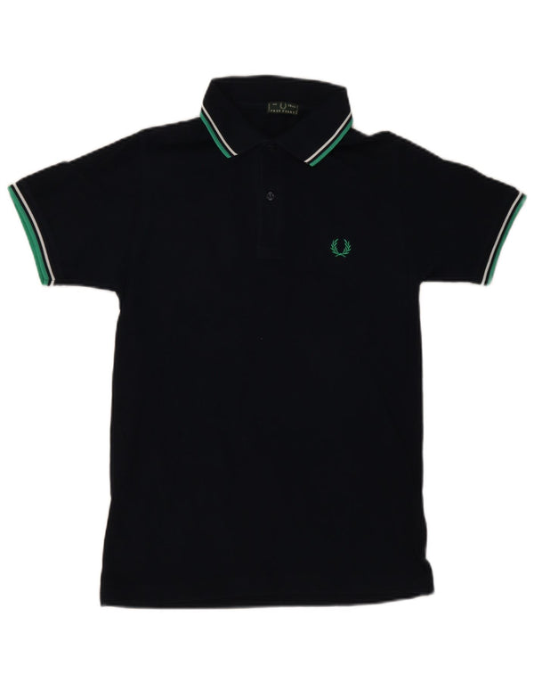 Fred Perry Boys Polo πουκάμισο 13-14 ετών Navy Blue Cotton