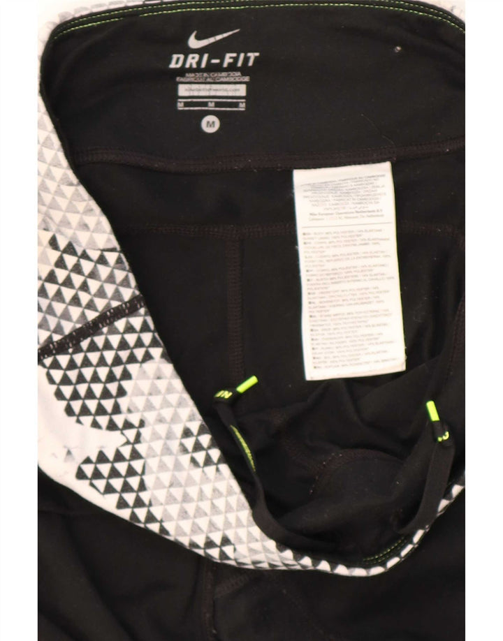 Γυναικείο κολάν Nike Dri Fit UK 14 Μεσαίο μαύρο γεωμετρικό πολυεστέρα